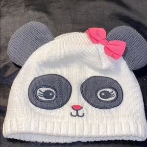 Girls panda beanie